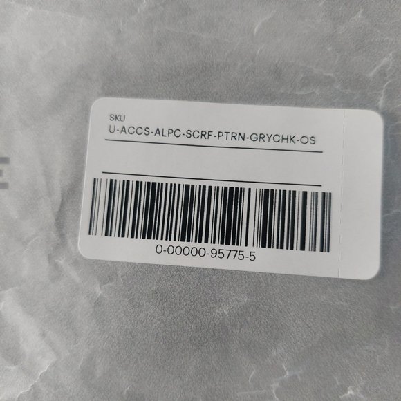 EVERLANE Scarf Alpaca Grey Check Wool Patterned Unisex New Quality Gift Luxury - Picture 6 of 6